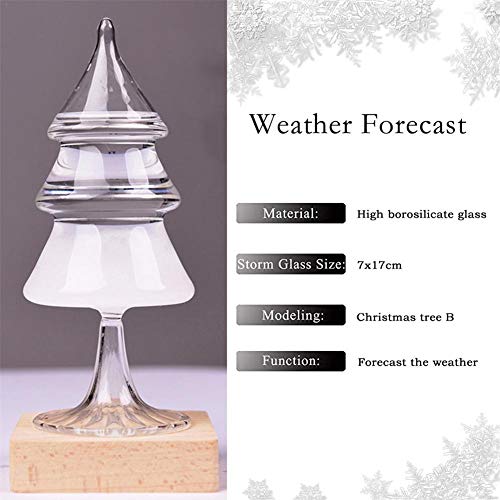 Colorful Desktop Transparent Crystal Glass Weather Storm Forecast Bottle