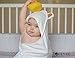 Jinee Organic Hooded Baby Towel - Ultra Soft Natural Bamboo Towels with Hood for Boy, Girl, Infant, Newborn or Toddlers - Keeps Your Little One Dry & Warm - Hypoallergenic, Antibacterial, 35” x 35”