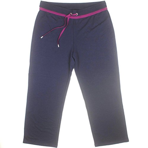 Womens LizWear Active Pants XX-Large Navy Blue/Pink