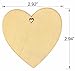 Seventopia Thanksgiving Card Heart Wood Discs Bulk with Holes 20 Pieces Unfinished Wooden Tag Rustic Wedding Ornament Mother's Day DIY Gift