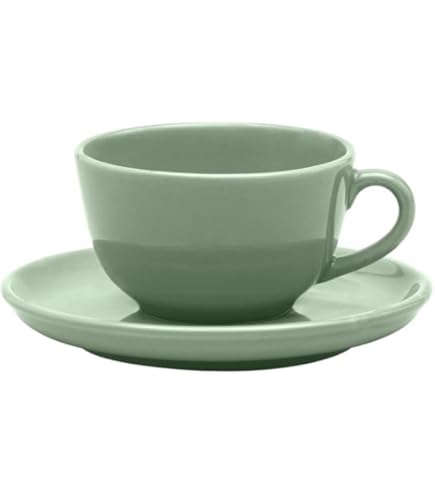 6 Xícaras de Chá com Pires Flat Samambaia | Amazon.com.br