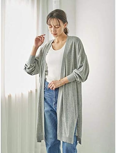 Amazon アースミュージック エコロジー 洗えるトッパーカーディガン 杢グレー F カーディガン ボレロ 通販
