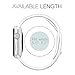 Apple Watch 42mm Band, ClockChoice Silicone Strap Sport Replacement Kit for Series 1 & 2 iWatch, WHITE, Bonus Case Included, No adapter needed, Includes 3 Pieces, for 2 Lengths, For Women and Men Use
