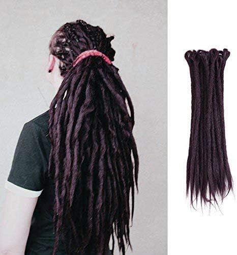 Dsoar Dreadlock Extensions For Women/Men 12 Strands Synthetic Dreads Handmade Crochet Dreadlocks Hair (20 inch,850K Color)
