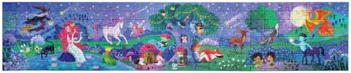 im Dunkeln leuchtendes Puzzle Wald der Wunder - 200 Teile, Glow-in-the-Dark Holzpuzzle, Lernpuzzle mit Leuchteffekt, fördert Motorik, Logik und Fantasie, für Kinder ab 6 Jahre