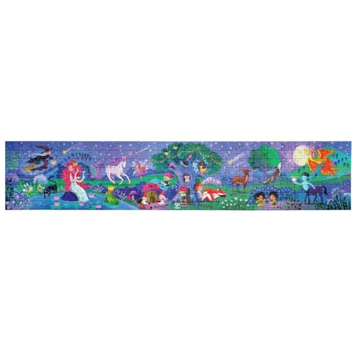Hape Magic Forest Puzzle 1.5 Meter Long | 200 Pieces Colorful Giant Glow-in-The-Dark Enchanted Jigsaw, for Children 6+ Years