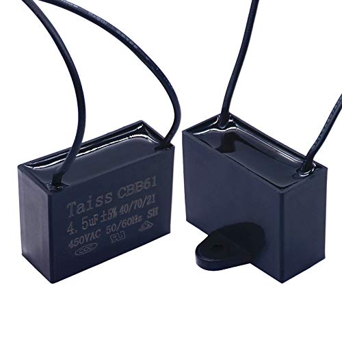 3pcs CBB61 Celiling Fan Capacitor for New TECH 2 Wire 4.5UF 450V (3pcs - 4.5uf): Industrial & Scientific