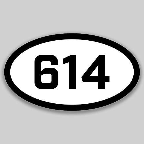 Amazon Com 614 Area Code Sticker Ohio Columbus Dublin Gahanna