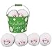 Young's 6 Plush Snowmen Balls in a Green Tin Labeled Snowball Fight, Indoor Play