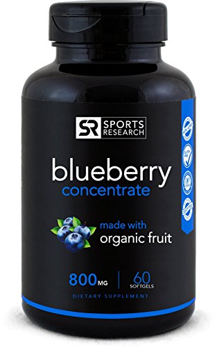 Wild Blueberry Concentrate - Made from Organic Berries | GMO & Gluten Free - Packed with Antioxidants and Phytonutrients | 60 Liquid Softgels - 2 Month Supply!