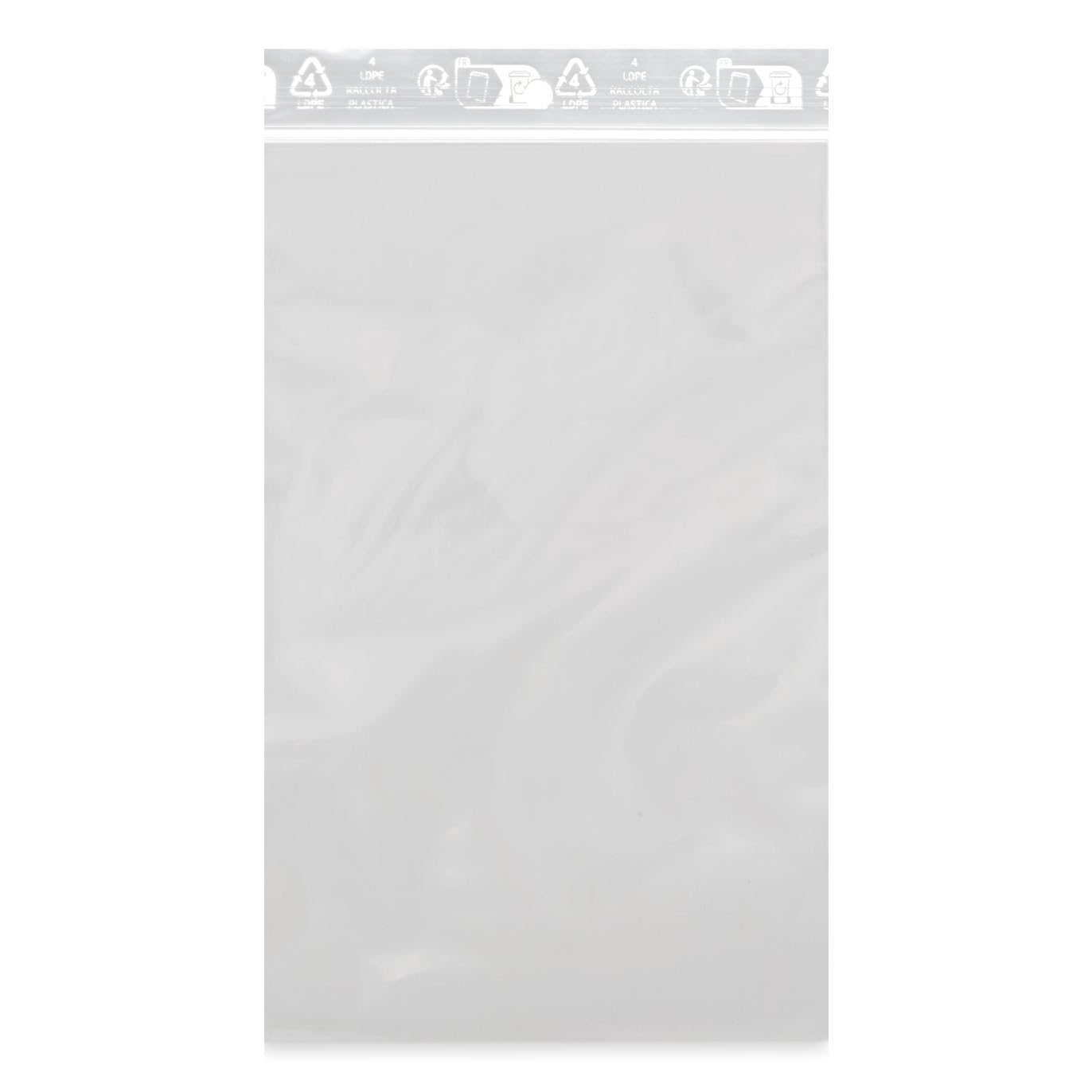 Pack of 100 Resealable Plastic Zip Bag, 100 x 150 mm, Recyclable Waterproof Food Quality