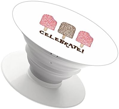 Cell Phone Holder Expanding Stand and Grip Pop Mount Sockets for smartphone and tablet iphone ipad (white)-celebrate eclair ice cream popsicles