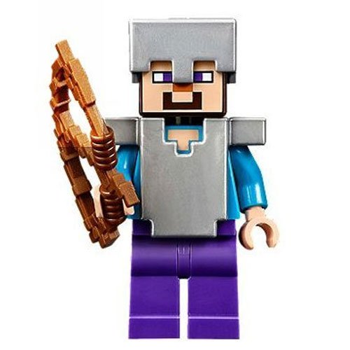Lego Minecraft Steve with Iron Armor & Bow