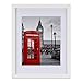 ONE WALL 11x14 Picture Frame with Mats Display 8x10 or 5x7 Photo, White Wood Frame with Tempered Glass for Wall and Tabletop - Mounting Hardware Included