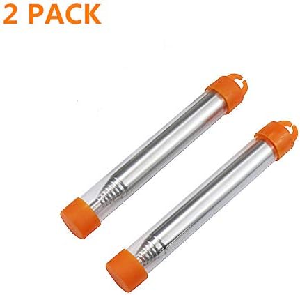 2Pack Pocket-Size Fire Bellows, Stainless Steel Fire Blower Pipe,Collapsible Builds Campfire Tool