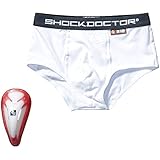 Shock Doctor 212 Core Support Brief with Protective Cup Boys Protective Underwear for Football Baseball Wrestling & Hockey, Athletic Support Jockstrap