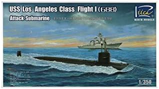 Riich Models USS Los Angeles Class Flight I (688) Attack Submarine 1:350 Scale Military Model Kit