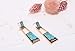 BONALUNA Bohemian Wood And Marble Effect Oblong Shaped Drop Statement Earrings