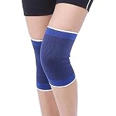 LUXXII (2 Pack Flexible Knee Support Brace Strap Breathable Knee Brace Compression Pad for Men and Women Sports Running