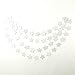MOWO Paper Garland Twinkle Star Silver Glitter 3'' Circle Decoration 2pc 20 feet in Total