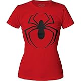 Juniors: Spiderman - Black Logo Juniors (Slim) T-Shirt Size S