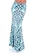 Boutique Republic Womens Multicolored Two Tone Damask Printed Maxi Skirt (XL, Grey/Mint)