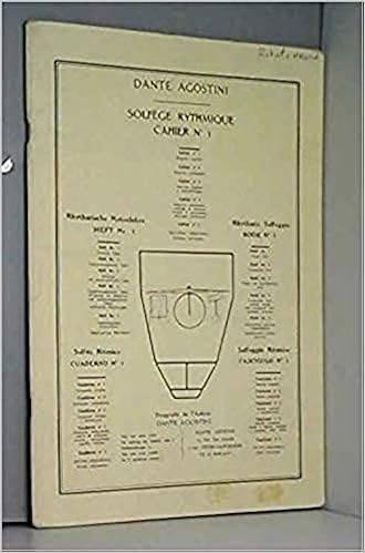 Amazon Fr Solfege Rythmique Cahier N 1 Agostini Dante Livres