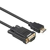 HDMI to VGA, Benfei Gold-Plated HDMI to VGA 10 Feet Cable (Male to Male) Compatible for Computer, Desktop, Laptop, PC, Monitor, Projector, HDTV, Raspberry Pi, Roku, Xbox and More