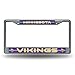 Rico Industries NFL Football Minnesota Vikings Classic Bling License Plate Chrome Frame 12