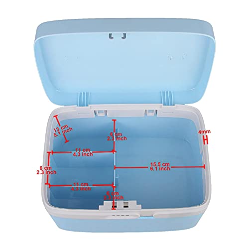 eoere Medicine Box with Combination Lock Separate Compartments