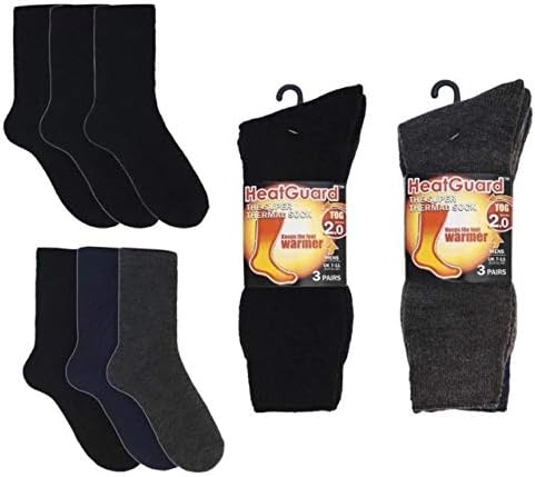 3 PAIRS OF MENS THERMAL 2.0 TOG SOCKS BY HEATGUARD WINTER THICK WARMTH