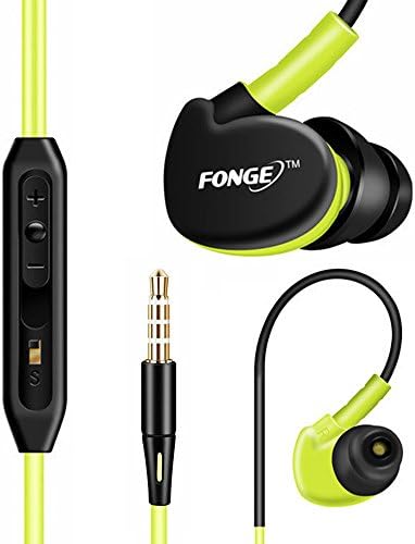 SANKER In-Ear 3.5mm Plug Earbuds with Mic (Green)