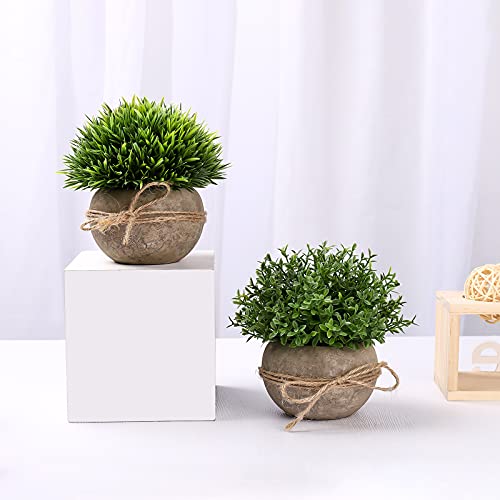 Artificial Topiaries Plants & Flowers, 4 Pcs Mini Plants Artificial