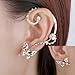 Pixel Jewelry 1985 2PCS Modish Nice Women Butterfly Ear Cuff Clip Stud Crystal Rhinestone Earrings