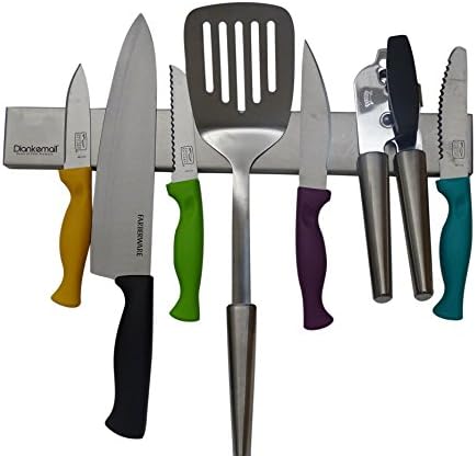 Powerful Magnetic Knife Holder | 14 Inch Stainless Steel Solid Wall Mount Strip Tool Storage | Utensil Bar Rack &amp; Kitchen Sets Organizer with Multi-Purpose Functionality