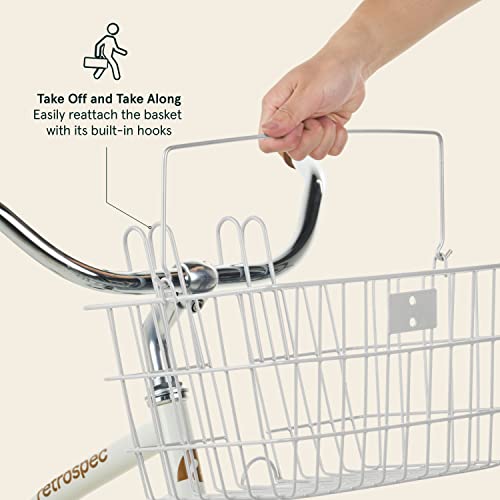 Retrospec Detachable Steel ApolloLite LiftOff Front Bike Basket with