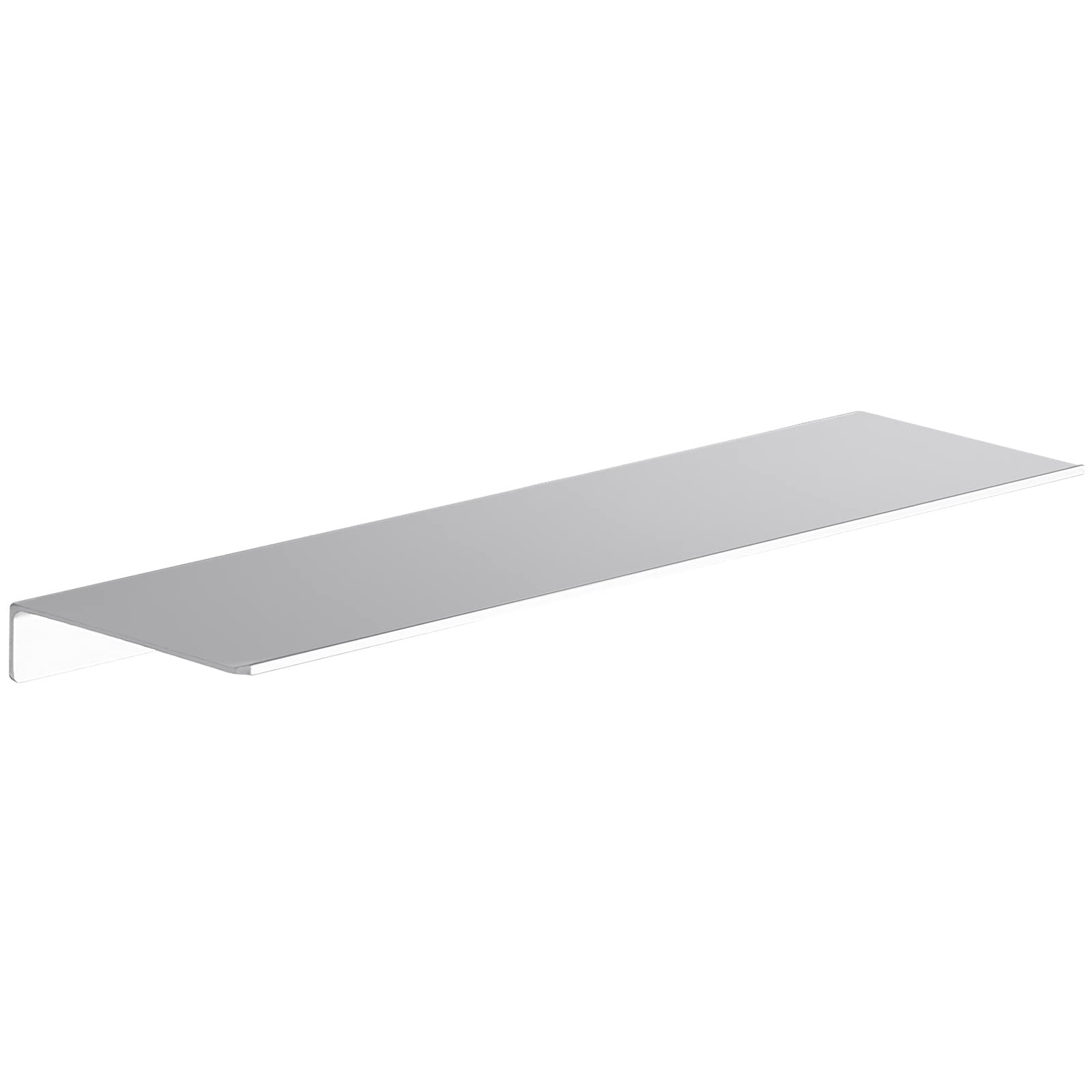 Photo 1 of Danpoo Adhesive Floating Shelf for Wall Storage, Metal Wall Shelf for Bathroom/Living Room/Kitchen/Bedroom, 20" Long Display Shelf for Collectibles, Silver