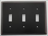 Classic Accents Oil Rubbed Bronze 3 Gang Toggle Switchplate