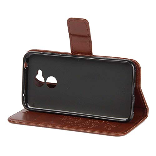 Huawei Honor 6A Case, The Grafu Shockproof Leather Wallet Cover, Premium Magnetic Fip Case with Kickstand and Card Slots for Huawei Honor 6A, Brown - Thumbnail 4