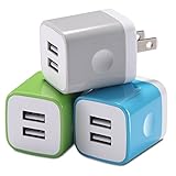 USB Wall Charger, Charging plug LEEKOTECH 3-Pack 2.1A/5V Universal Home Travel Power Adapter for iPhone 7/7 Plus, 6/6S Plus 5S, iPod, iPad, Samsung Galaxy S5 S6 S7 Edge, HTC, LG, Nokia, Sony and More