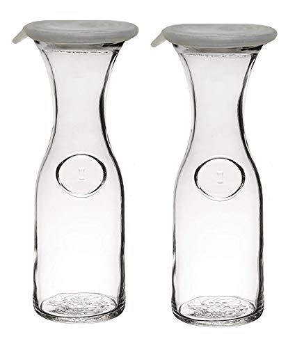 Glass Water or Wine Carafe- 1 Liter (2)
