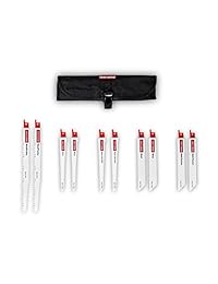 Craftsman 9 66411 Hojas para sierra de sable (bimetálicas) con bolsa para almacenamiento, Bi-Metal, 10 piezas)
