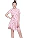 haoduoyi Women's Casual High Waist Strawberry Print Sweet Shirt Dress Pink S
