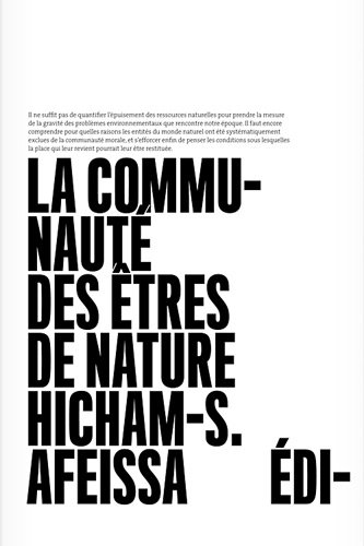 La  communauté des êtres de nature
