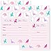 Girls Dinosaur Birthday Party Invitations (15 Pack) with Pink Envelopes Kid's Celebrations