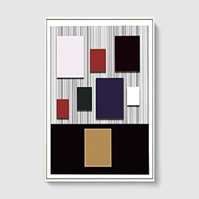 Framed Canvas Home Artwork Decoration Lines Art Canvas Wall Art for Living Room, Bedroom - 16x24 inches