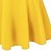 JNTworld Women Stretch high Waist Flared Plain Pleated mini skirt, M, yellow