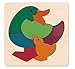 Hape George Luck Rainbow Duck Wood Puzzle (8 Piece)