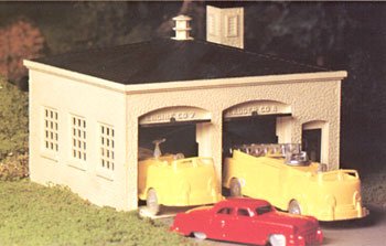 Bachmann Trains Fire House with Pumper Truck, Ladder Truck and Fire Chief Car