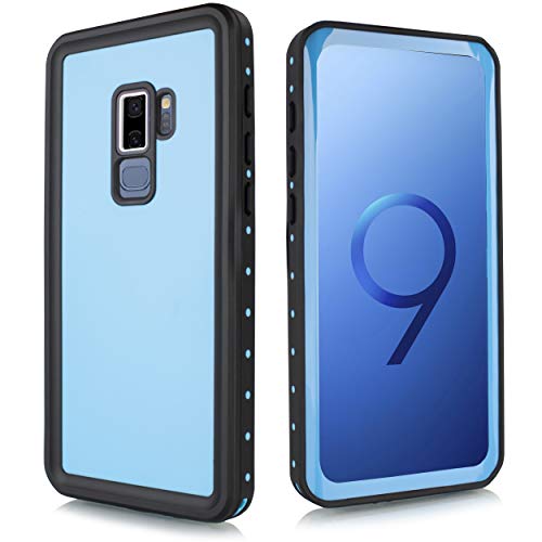 for Samsung Galaxy S9 Plus Waterproof Case, Shock Proof Dust Proof Snow Proof Dirt Proof Phone Case Full Sealed IP68 Underwater (Blue)